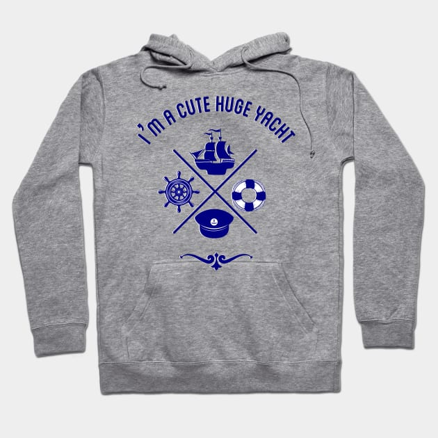 Cute Yacht Hoodie by JasonLloyd